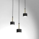 lafabryka.pl Lampa wisząca ARENA BLACK/GOLD 3xGX53 MLP7762 Milagro